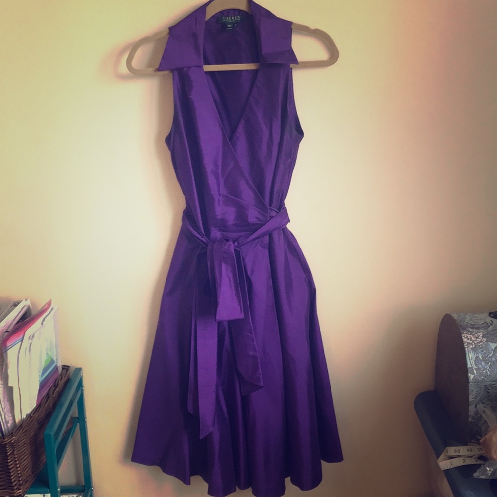 Ralph Lauren 100% Silk D Wrap Dress